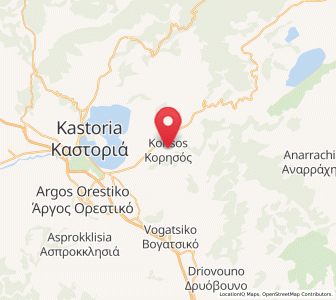Map of Korisós, West Macedonia