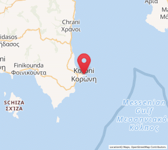 Map of Koróni, Peloponnese