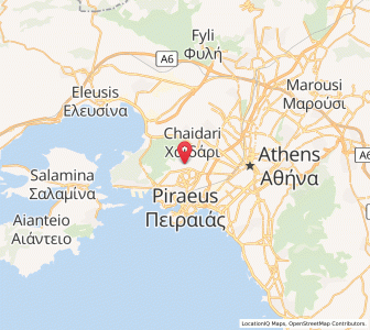 Map of Korydallós, Attica