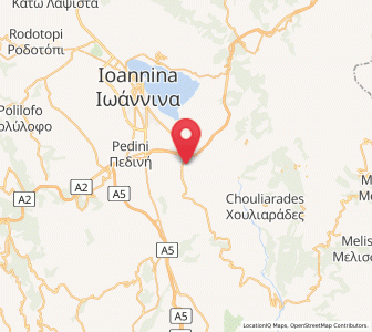 Map of Koutselió, Epirus