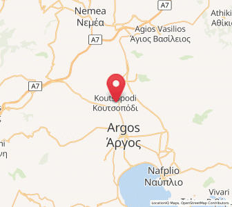 Map of Koutsopódi, Peloponnese