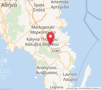 Map of Kouvarás, Attica