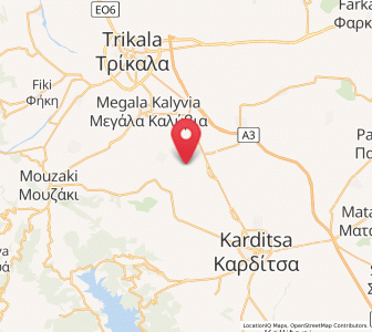 Map of Kraniá, Thessaly