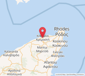 Map of Kremastí, South Aegean