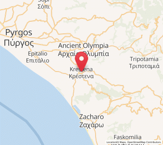 Map of Kréstena, West Greece