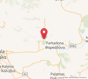 Map of Kríni, Thessaly