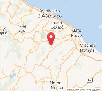 Map of Krionérion, Peloponnese