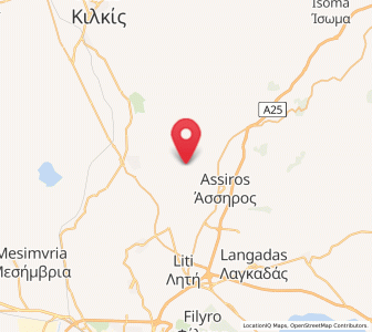 Map of Krithiá, Central Macedonia