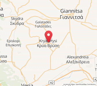 Map of Krýa Vrýsi, Central Macedonia
