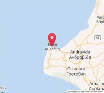Map of Kyllíni, West Greece