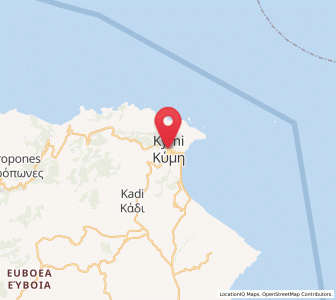 Map of Kými, Central Greece