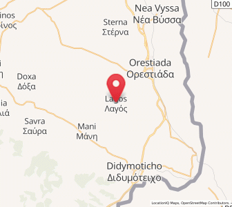 Map of Lagós, East Macedonia and Thrace