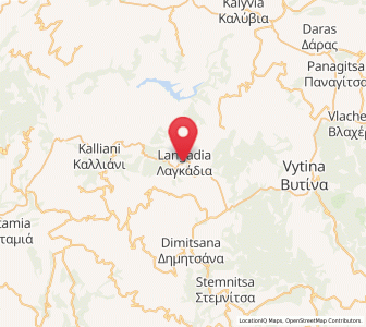 Map of Langádhia, Peloponnese
