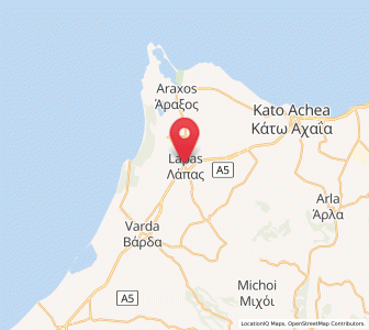 Map of Lápas, West Greece