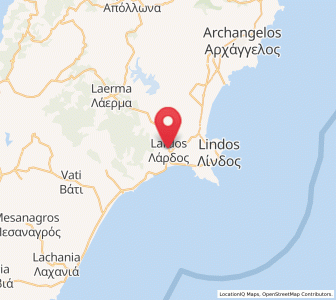 Map of Lárdos, South Aegean