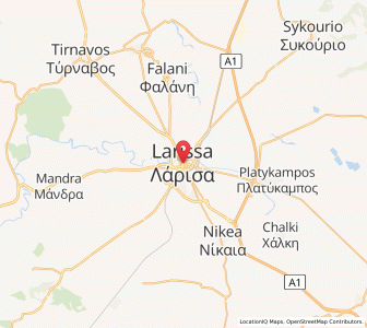 Map of Lárisa, Thessaly