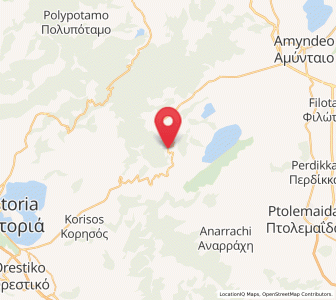 Map of Léchovo, West Macedonia