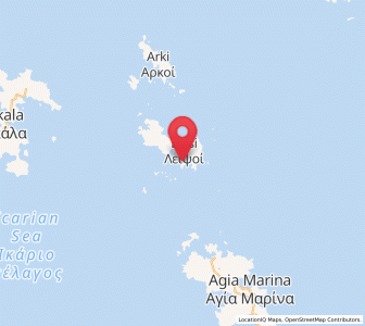 Map of Leipsoí, South Aegean