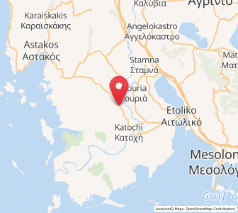 Map of Lesíni, West Greece