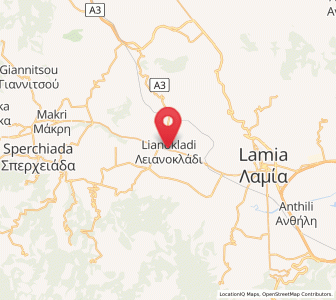 Map of Lianokládhion, Central Greece