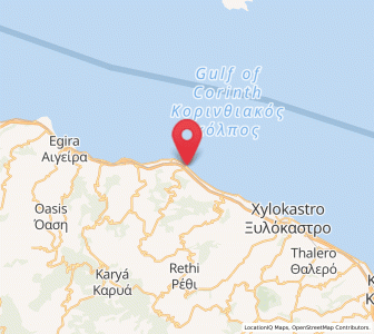 Map of Likoporiá, Peloponnese