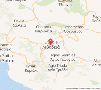 Map of Livadiá, Central Greece