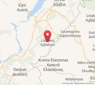Map of Livaderó, West Macedonia