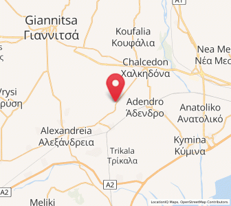 Map of Loudías, Central Macedonia