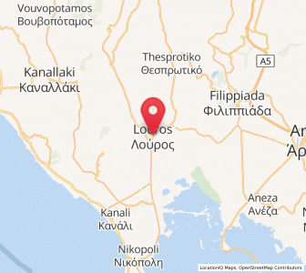 Map of Loúros, Epirus