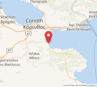 Map of Loutrá Oraías Elénis, Peloponnese