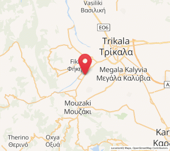 Map of Lygariá, Thessaly