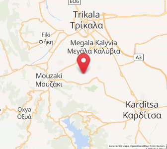Map of Magoulítsa, Thessaly