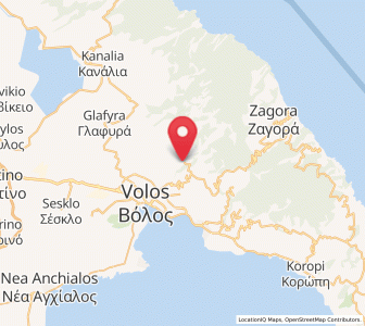 Map of Makrinítsa, Thessaly