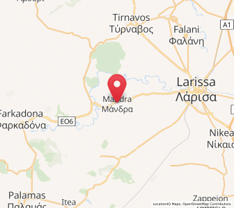 Map of Mándra, Thessaly