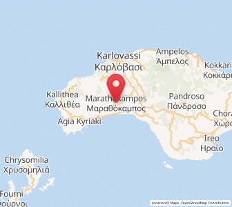 Map of Marathókampos, North Aegean