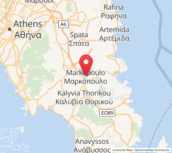Map of Markópoulo, Attica