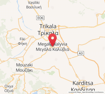 Map of Megála Kalývia, Thessaly