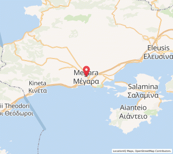 Map of Mégare, Attica