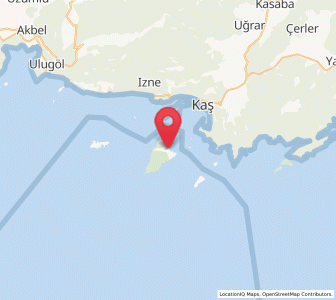 Map of Megísti, South Aegean