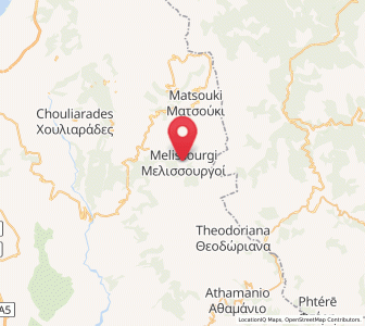 Map of Melissourgoí, Epirus