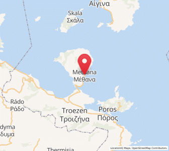 Map of Méthana, Attica