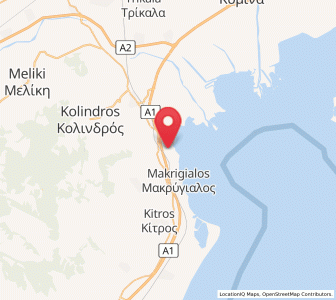 Map of Methóni, Central Macedonia