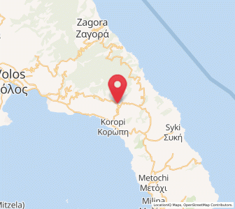 Map of Miléai, Thessaly