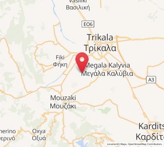 Map of Mouriá, Thessaly