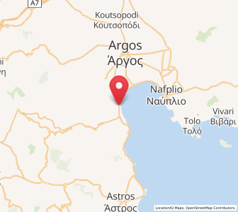Map of Mýloi, Peloponnese