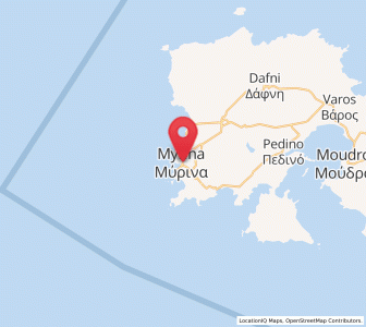 Map of Myrina, North Aegean