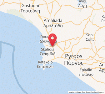 Map of Myrtiá, West Greece