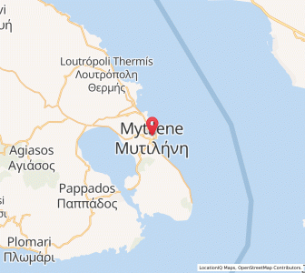 Map of Mytilène, North Aegean