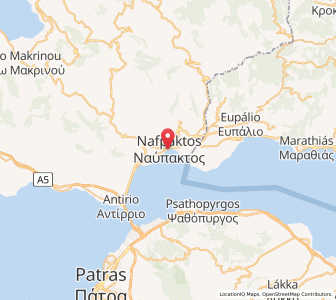 Map of Naupacte, West Greece