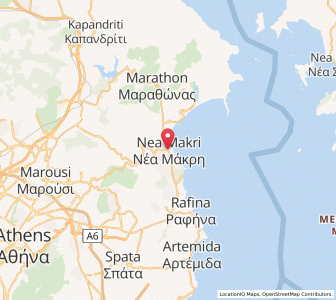 Map of Néa Mákri, Attica